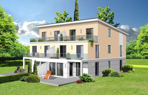 Doppelhaus 190 - Über 200 Quadratmeter Wohnfläche mit moderner und klarer Linienführung.