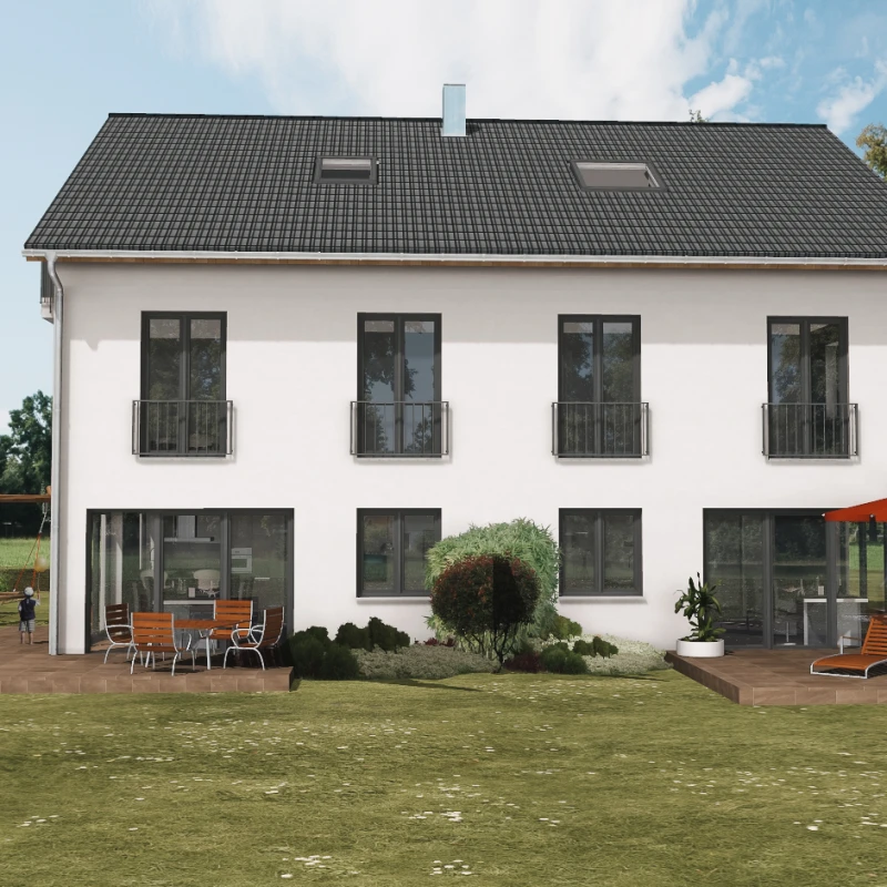 Doppelhaus Visualisierung