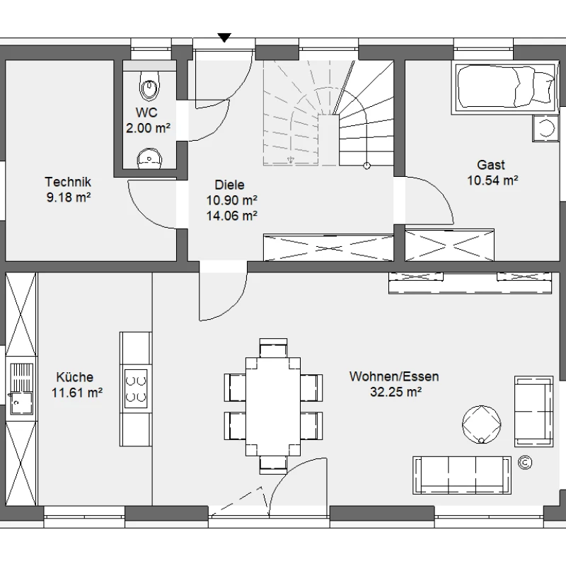 Grundriss Erdgeschoss