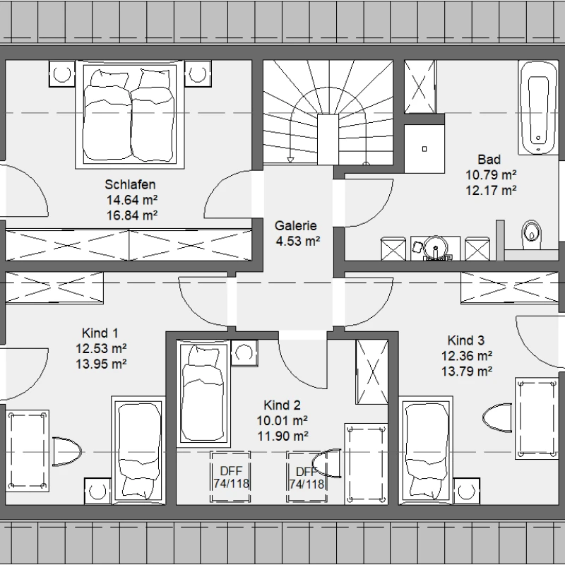Grundriss Obergeschoss