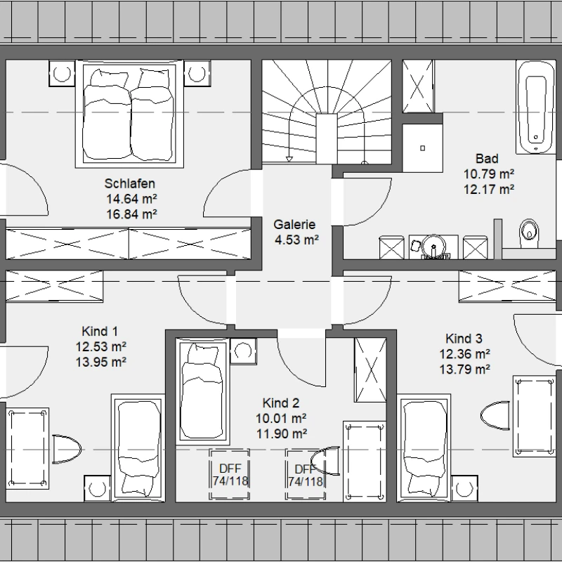 Grundriss Obergeschoss