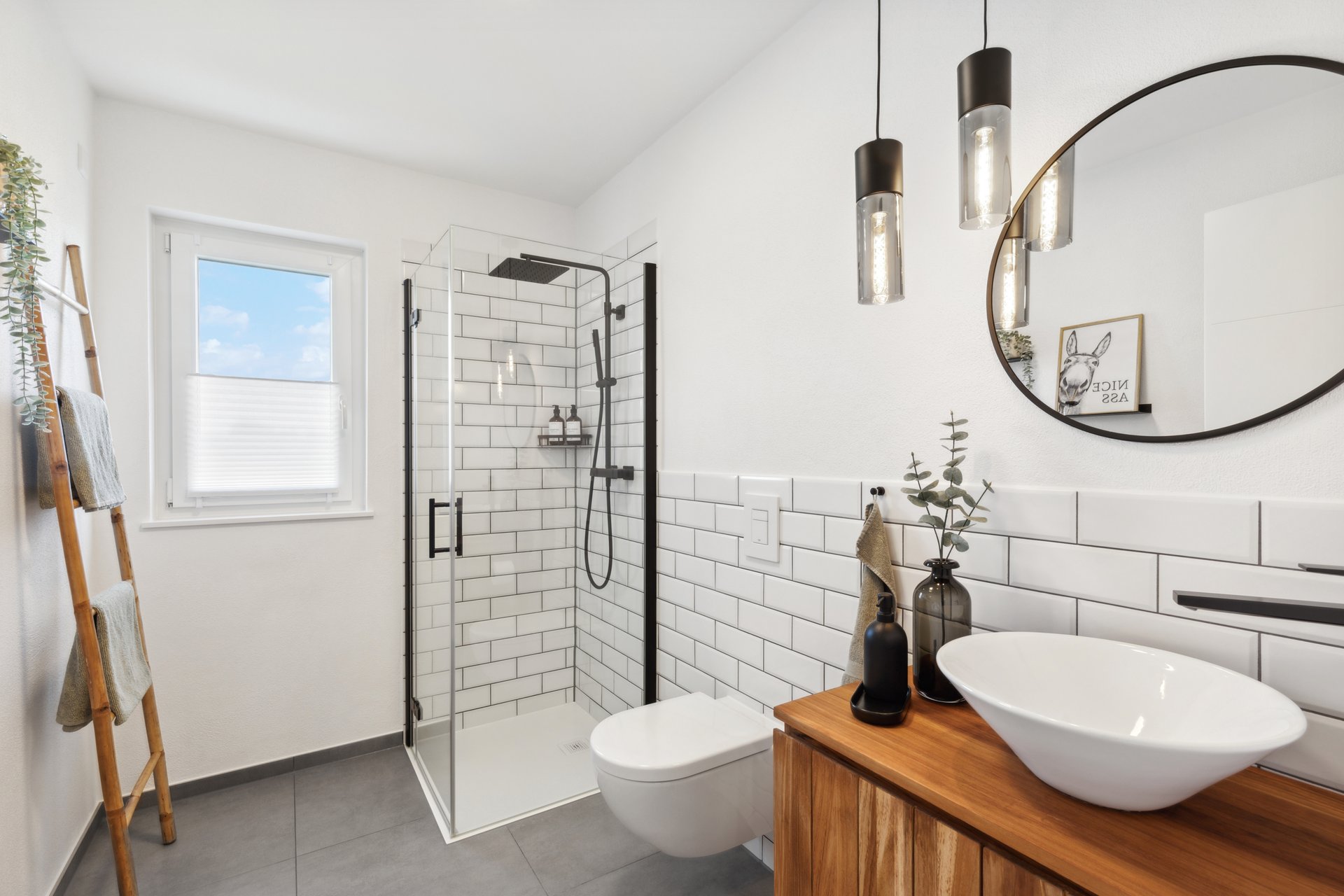 Eine moderne, stilvolle Doppelhaushälfte in Massivbauweise